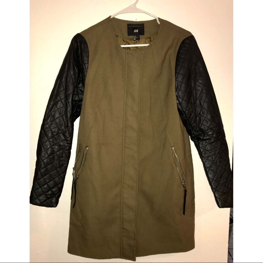 Stylish Olive Green Pea Coat